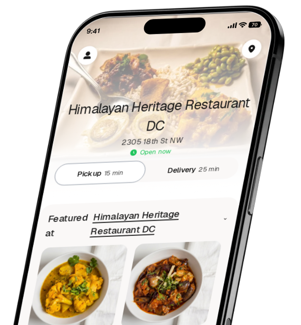Himalayan Heritage Restaurant DC app preview